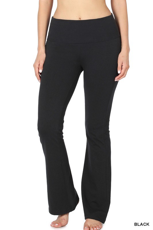 black flare yoga pants