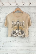 This cropped Nashville tee can set off any western outfit. Pairs perfect with some flared jeans and turquoise jewelry!