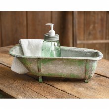 Rusty Green Bathtub Decor