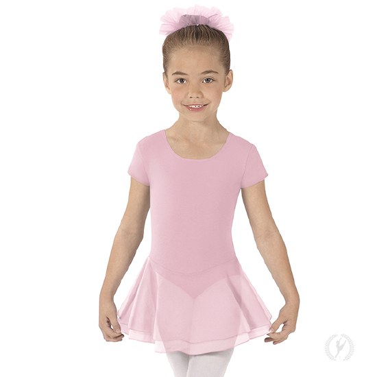 Eurotard Short Sleeve Skirted Leotard 10467 2-4 PNK