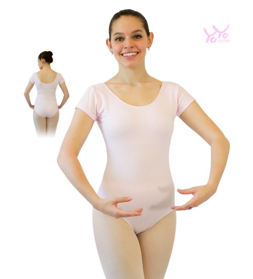 YoYo Active Cap Sleeve Leotard 111A SM PNK