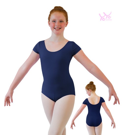 YoYo Active Cap Sleeve Leotard 111C 2-4 NAV