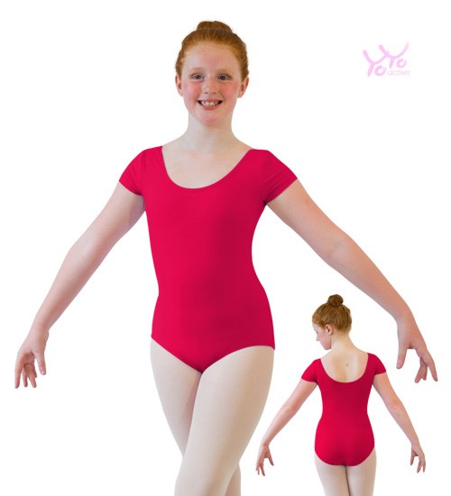 YoYo Active Cap Sleeve Leotard 111C 2-4 RED