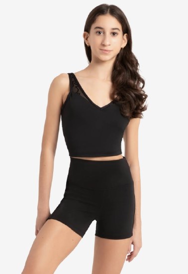 Capezio High Waisted Shorts 12161W MED BLK