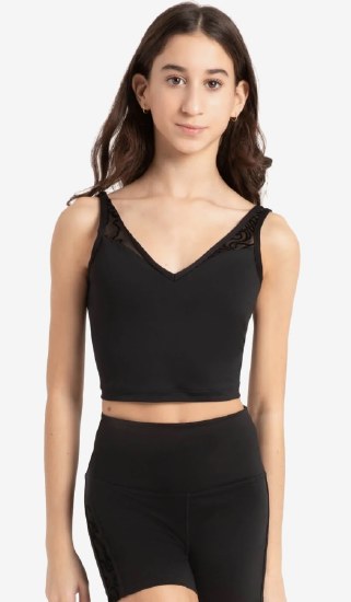 Capezio Crop Tank 12163W XSM BLK
