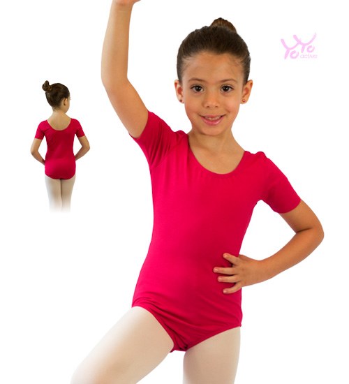 YoYo Active Short Sleeve Leotard 121C 4-6 RED