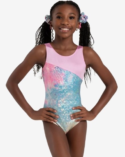 Capezio Glimmer Gymnastics Leotard 12302C 6-7 PFR