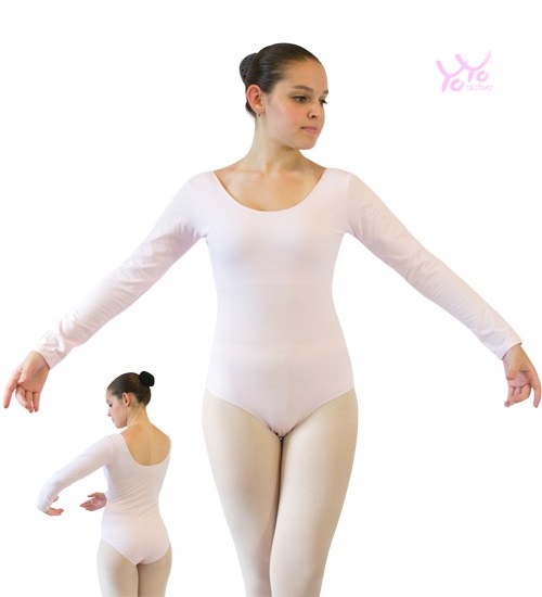 YoYo Active Long Sleeve Leotard 131A MED PNK