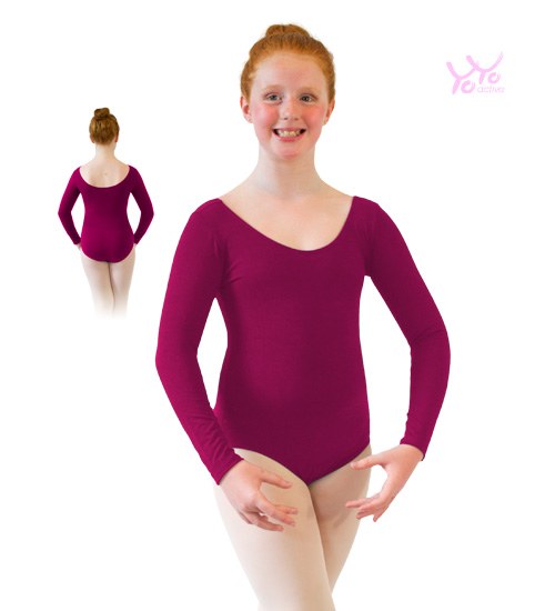 YoYo Active Long Sleeve Leotard 131C 2-4 BUR