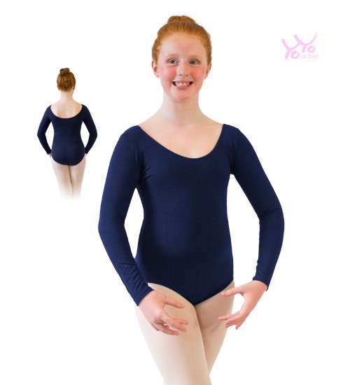YoYo Active Long Sleeve Leotard 131C 2-4 NAV