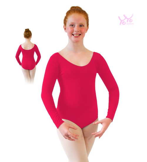 YoYo Active Long Sleeve Leotard 131C 2-4 RED