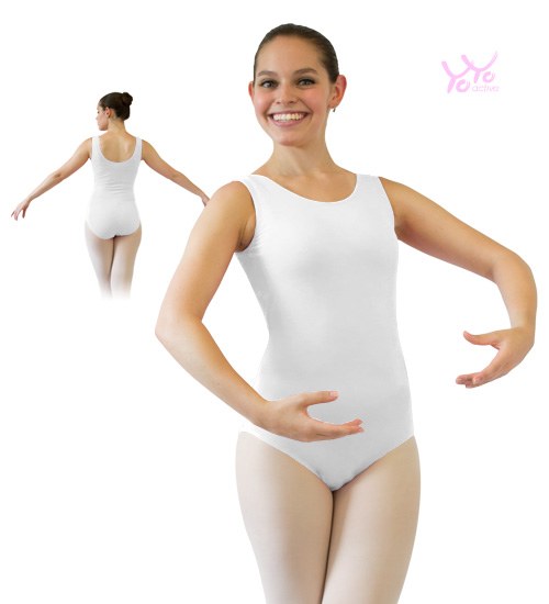 YoYo Active Tank Leotard 141A LG WHT