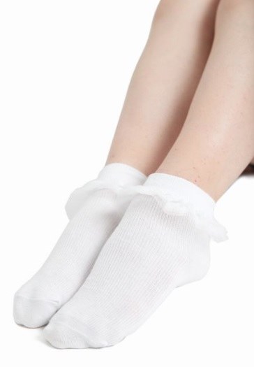 Mondor Ankle Socks with Tulle 169 9-11 WHT