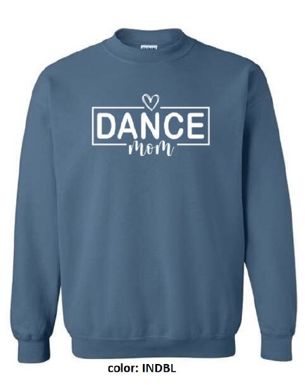 MAK Designs Dance Mom Crew Neck Sweatshirt 18000A 916 3XL INDBL