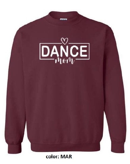 MAK Designs Dance Mom Crew Neck Sweatshirt 18000A 916 SM MAR
