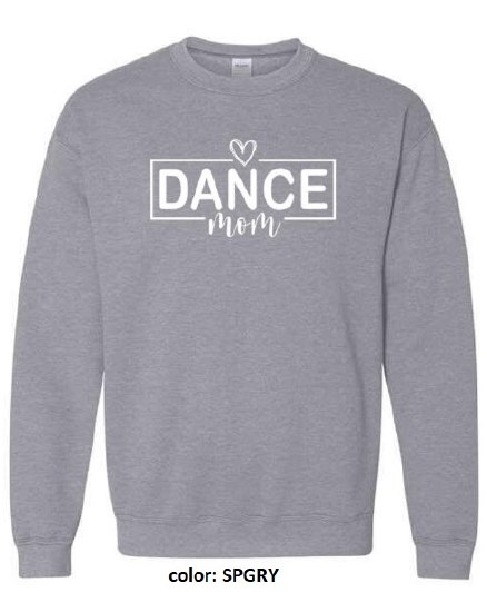 MAK Designs Dance Mom Crew Neck Sweatshirt 18000A 916 3XL SPGRY