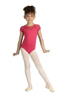 Danshuz Cap Sleeve Leotard 23107C 8-10 BERRY