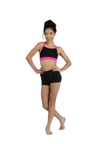 Danshuz Square Neck Tank Top 25302C 6-7 BLK