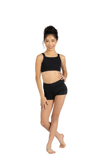 Danshuz Square Neck Tank Top 25313C 6-7 BLK