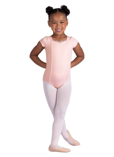Danshuz Ruffle Cap Sleeve Leotard 26113C 2-4 ROSE