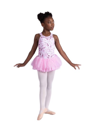 Danshuz Floral Skirted Leotard 26201C 2-4 PNK