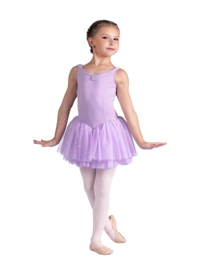 Danshuz Glitter Tank Skirted Leotard 26205C 2-4 LAV