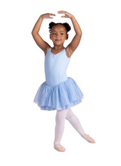 Danshuz Glitter Tank Skirted Leotard 26205C 6-7 LBL