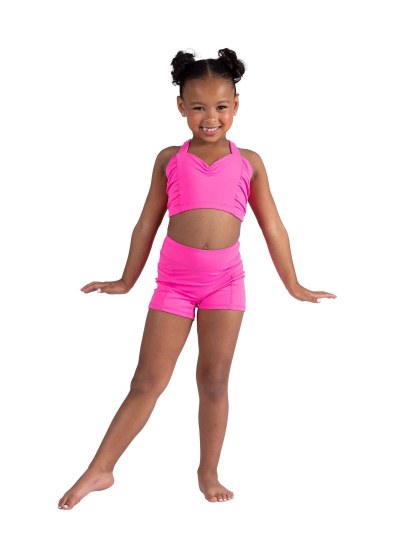 Danshuz Cropped Halter Top 26304C 6-7 PNK