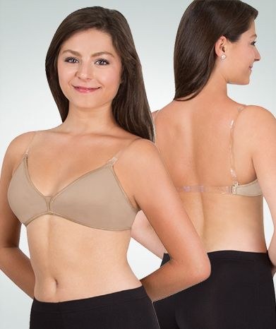 Body Wrappers Deep V-Neck Bra 291 XSM NUD - Applause Dancewear and Designs