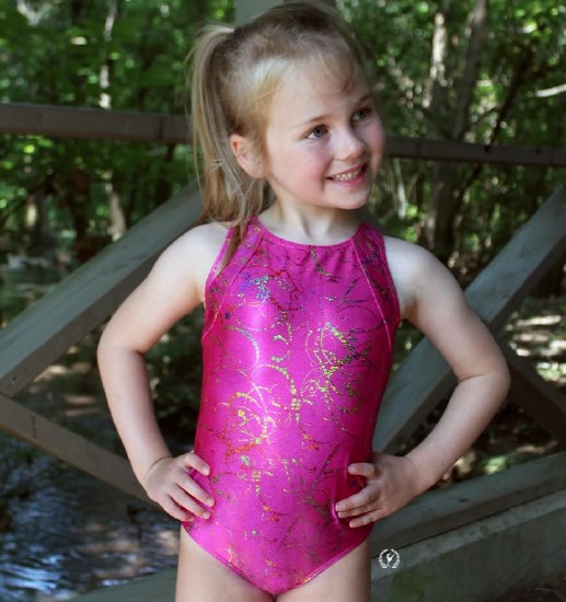 Eurotard Metallic Splatter Gymnastics Leotard 30GT2 4-6 FUCH