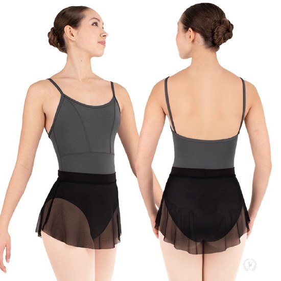 Eurotard Mesh Pull On Mini Ballet Skirt 41121 XS BLK
