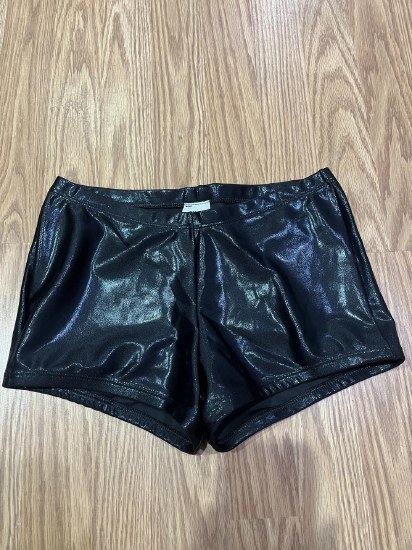 Body Wrappers Metallic Shorts 712 XSM BLK