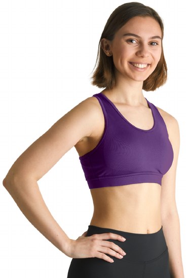 Covalent Activewear Racerback Bra Top 9099 MED PLUM