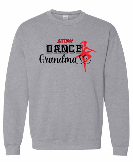 ATDW Dance Grandma Crew Neck Sweatshirt 18000A-7 XSM GREY