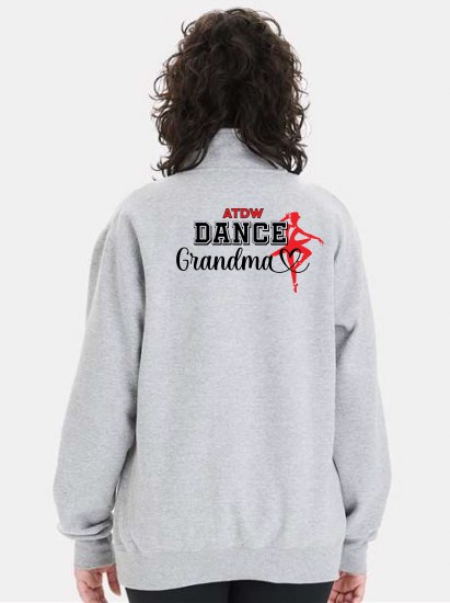 ATDW Dance Grandma Quarter Zip Sweatshirt S450A-7 SM GREY