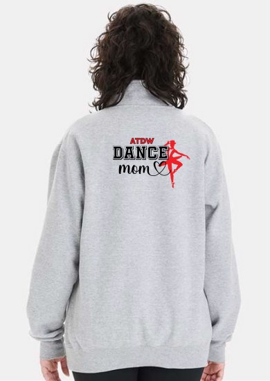 ATDW Dance Mom Quarter Zip Sweatshirt S450A-6 SM GREY