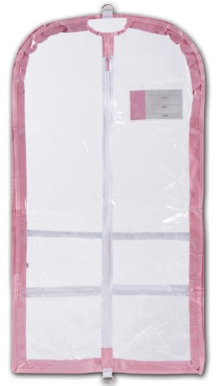 Danshuz Clear Garment Bag B595 O/S PNK