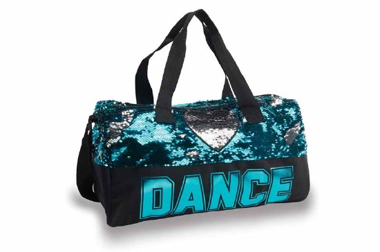Danshuz Sequin Dance Heart Duffel B842TRQ O/S TURQ