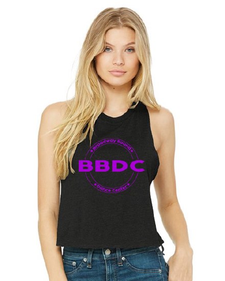 Cropped Racerback Tank 6682A-1 SM BLK