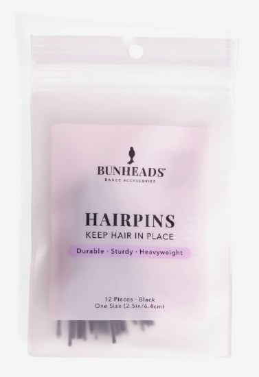 Bunheads 2.5&quot; Hairpins 1712 ONE BLK