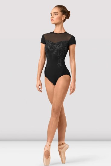 Bloch Mirage Print Cap Sleeve Leotard L4302 XS BLK
