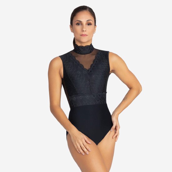 So Danca High Neck Leotard BY47 MED BLK