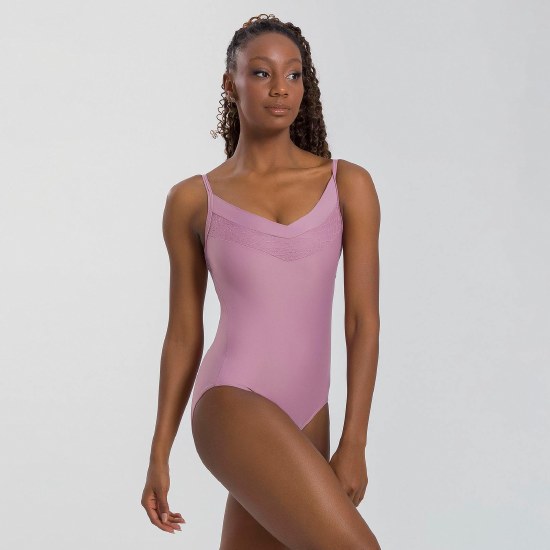 So Danca Mesh Back Camisole Leotard BY64 MED MAUVE