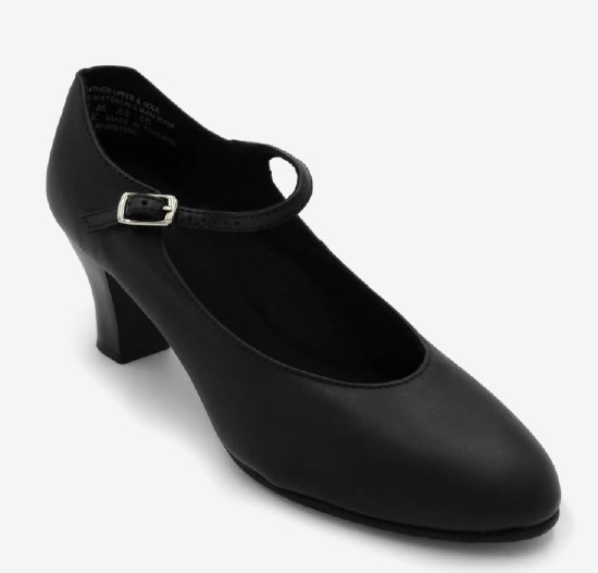 Capezio 2" Student Footlight Leather 650 BLK 5