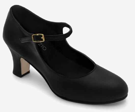 Capezio 2.5" Leather Manhattan Character 653 BLK 6