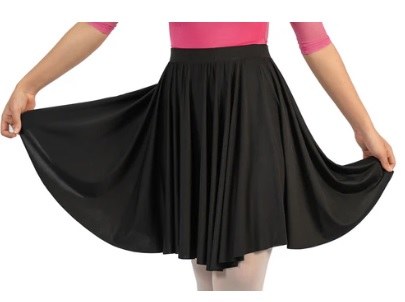 Pozewear Above the Knee Circle Skirt C754 6-7 BLK