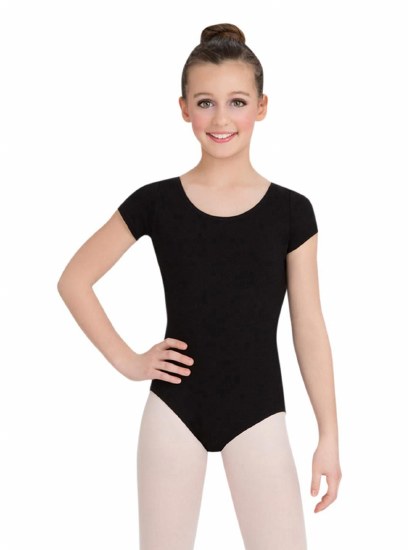 Capezio Short Sleeve Leotard CC400C 6-7 BLK