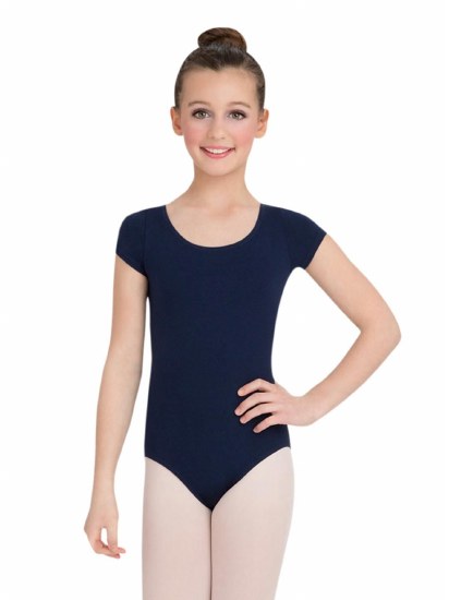 Capezio Short Sleeve Leotard CC400C 4-6 NAY