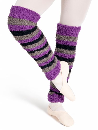 Capezio 18&quot; Stripe Legwarmer CK10984W O/S BPG