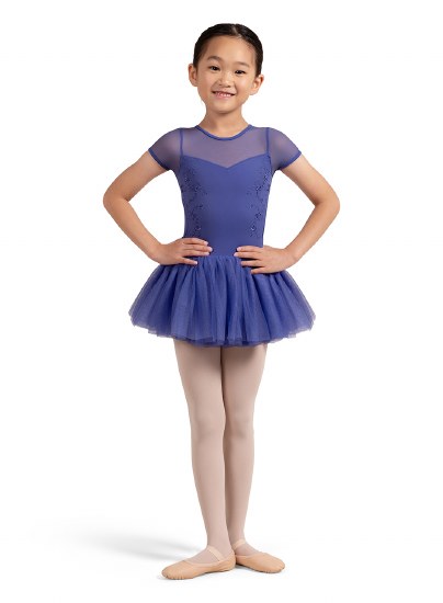 Bloch Embroidered Cap Sleeve Tutu Leotard CL4232 6-7 IRS